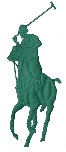 Embroidered green Polo Pony logo